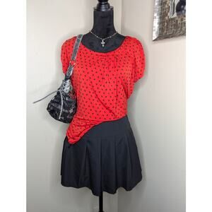 Worthington Red and Black Sleevless Top size xl